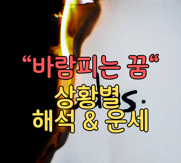 바람피는 꿈 상황별 해석 및 운세