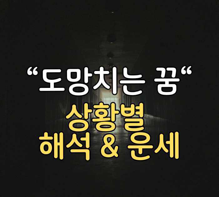 도망치는 꿈 해석