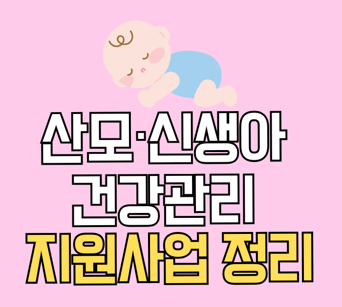 산모신생아 건강관리 지원사업 정리