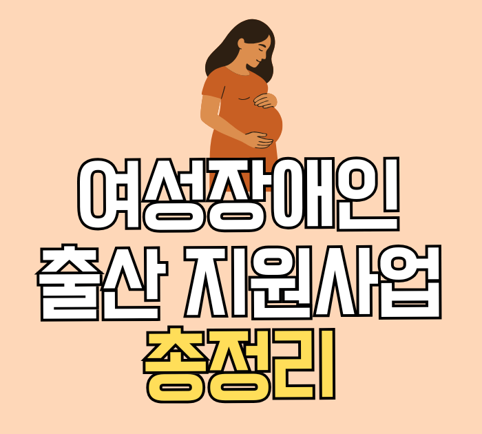 여성장애인 출산 지원사업 총정리