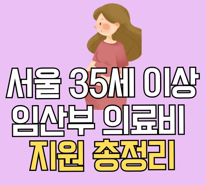 서울 35세 임산부 의료비 지원 총정리