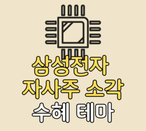 삼성전자 자사주 소각 수혜 테마