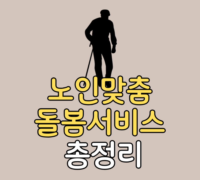 노인맞춤돌봄서비스 총정리