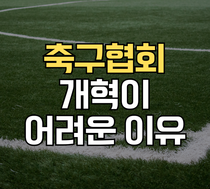 축구협회 개혁이 어려운 이유