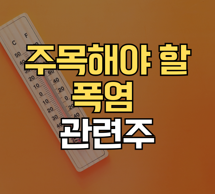 주목해야할 폭염 관련주
